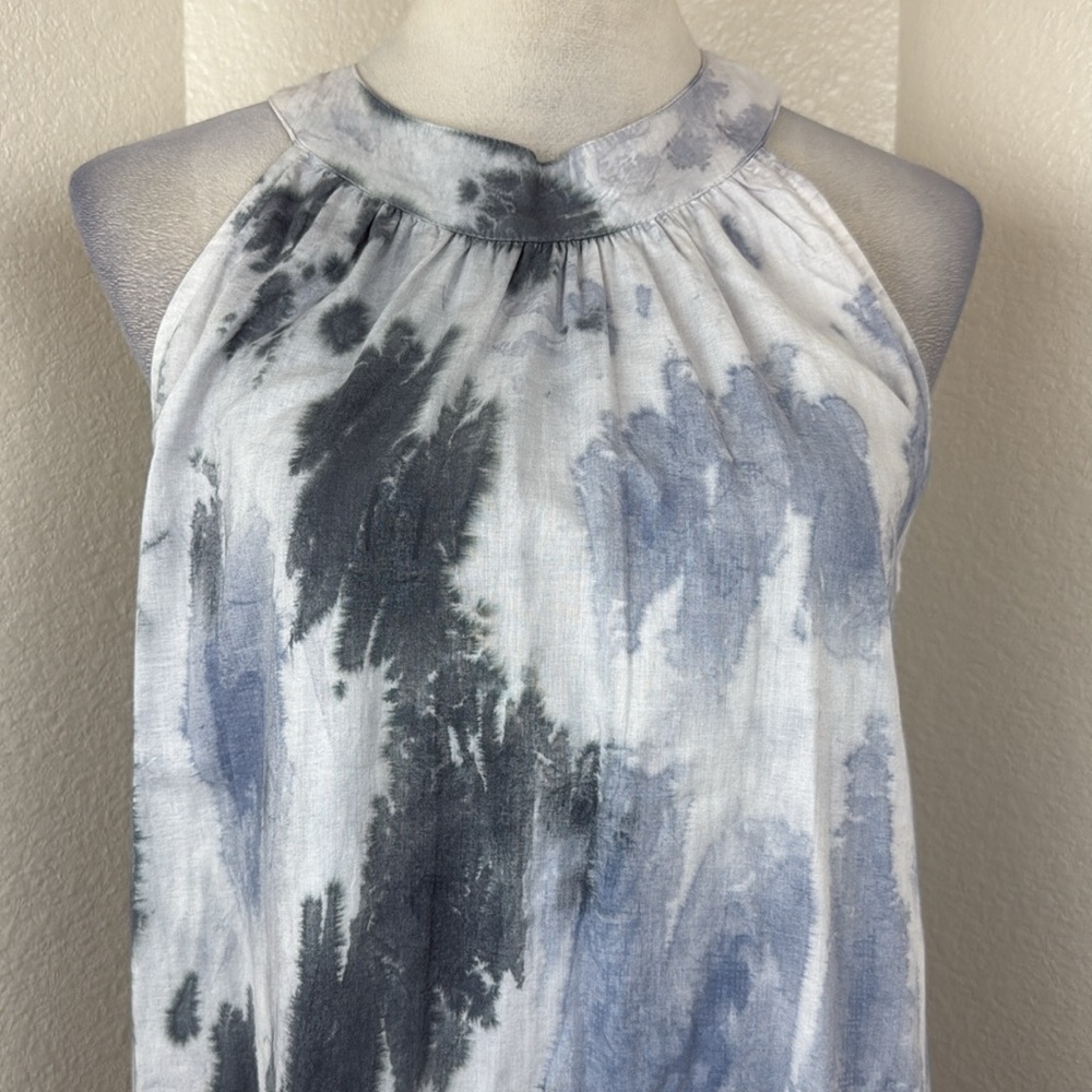 THML Tie Dye Midi Dress With Halter Neck In Blue Size Medium NWT - Picture 7 of 10